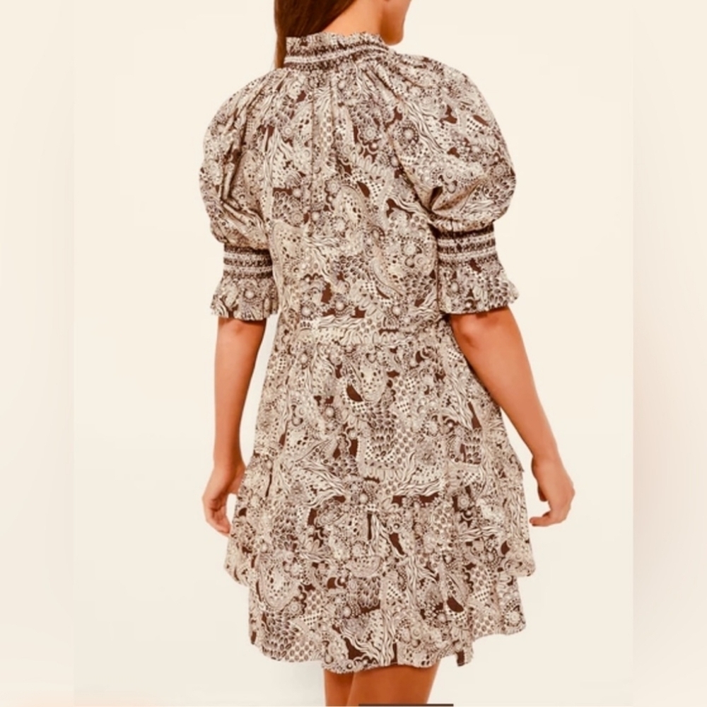 New Hyacinth House Brown Floral Sawyer Mini Dress - Picture 4 of 5